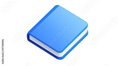 Isometric Blue Book Illustration: A Simple, Clean Design photo