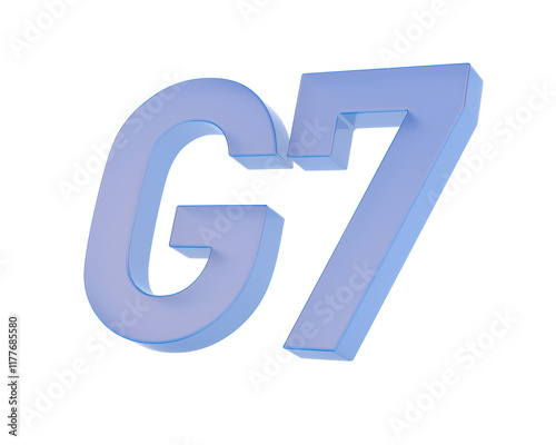 Symbol group 7 on white bac...