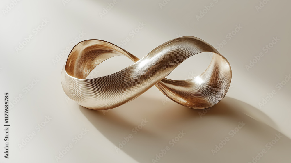 Elegant Infinity Symbol in Warm Bronze Tone Elegant Infinity Symbol in Warm Bronze Tone