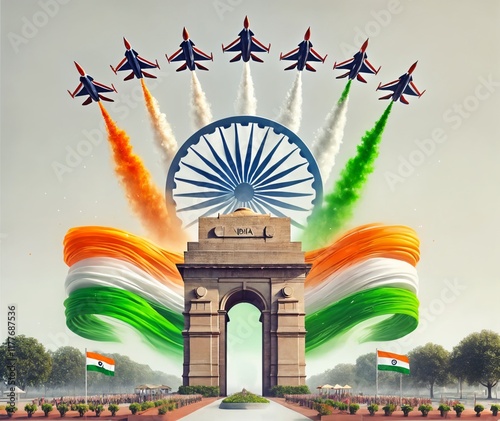 India republic day celebration background.