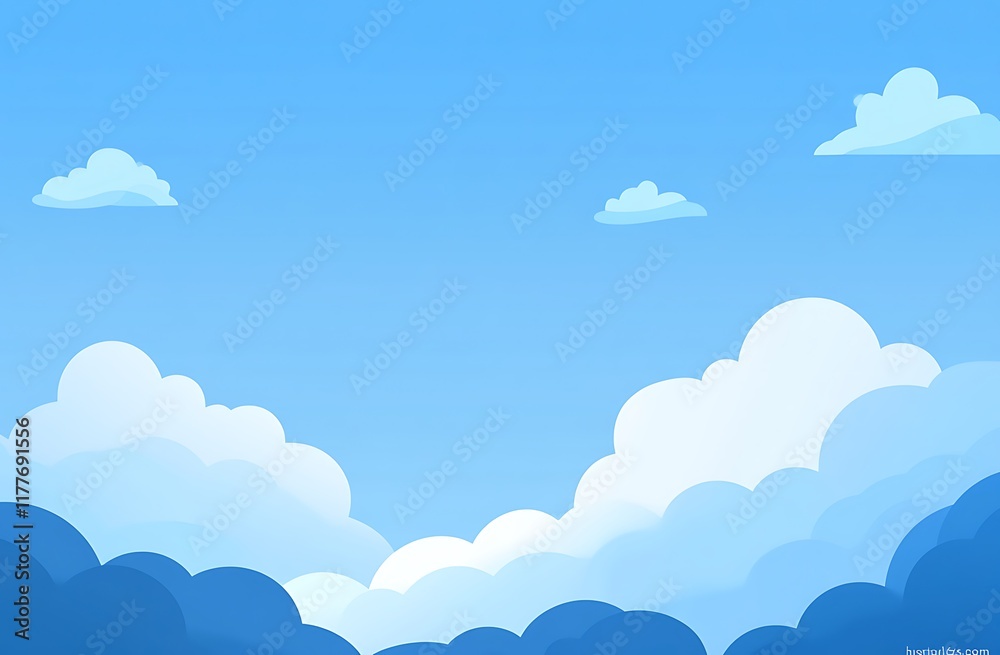Blue sky with minimal clouds, perfect for creating an atmosphere of calmness and tranquility, summer background Blue sky with minimal clouds, perfect for creating an atmosphere of calmness and tranquility, summer background