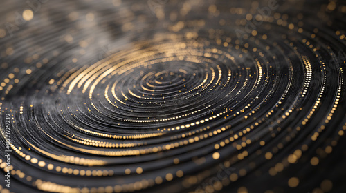 The drone of the particles. The drone consists of circles and points. Vector illustration