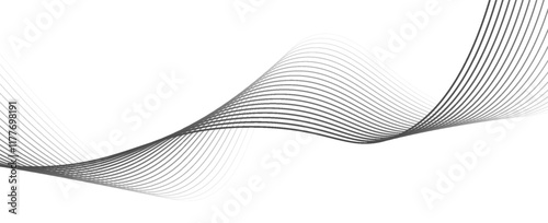 Abstract vector background with black wavy lines. EPS10