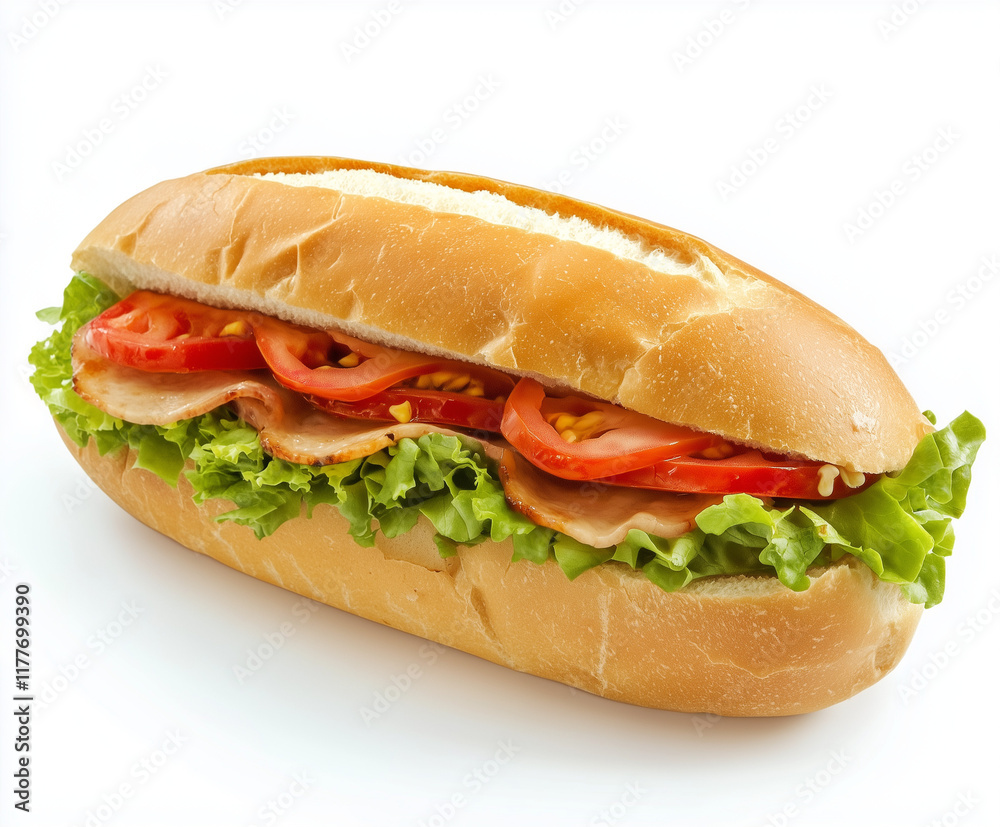 Bánh mì sandwich on white background Bánh mì sandwich on white background