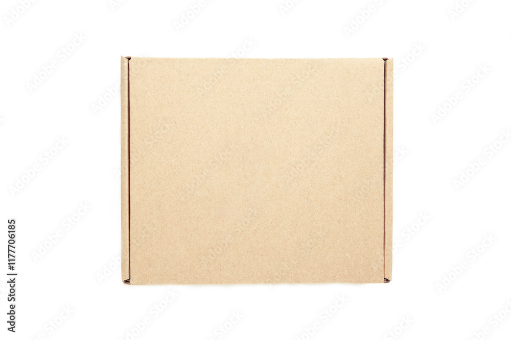 Brown Paper box Cardboard box isolated on white background