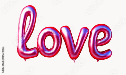 Balloon in shape of word LOVE for  valentine's day celebration