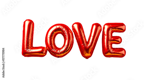 Balloon in shape of word LOVE for  valentine's day celebration