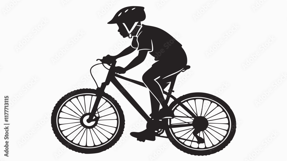 silhouette of a cyclist silhouette of a cyclist