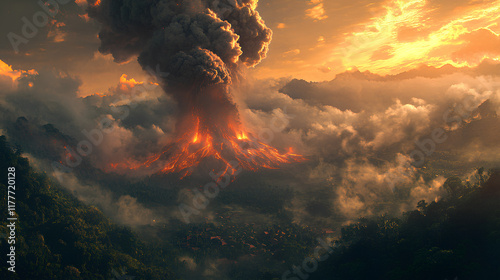 the mountain erupted from the sky