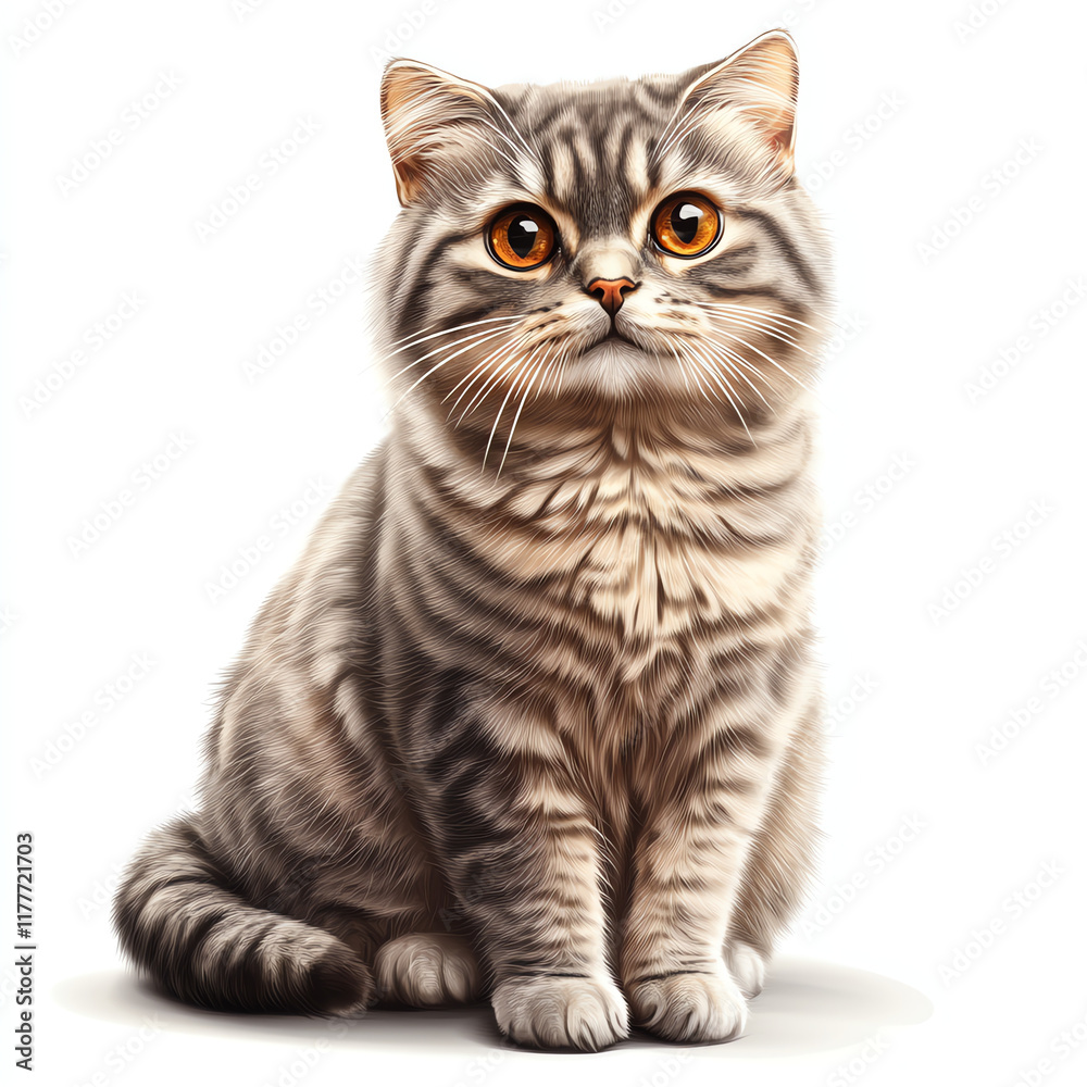Obraz premium scottish fold cat isolated