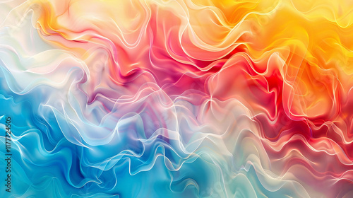 Energetic and colorful wallpaper featuring a lively blend of patterns and hues isolated on transparent background photo