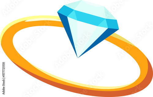 bright, cute book illustration, love, ring, marriage proposal, wedding, diamond, decoration, jewelry