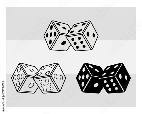 Game Die SVG Silhouette, Dice Silhouette, Sports Svg, Dice Svg, Ludo Dice Svg, Gamble svg, Dice Png, Dice Svg Images, Cut Files