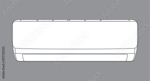 ac illustration isolated on grey background.