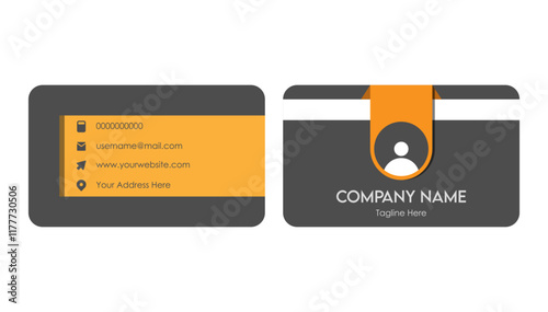 Stylish business card 3d creative design vector