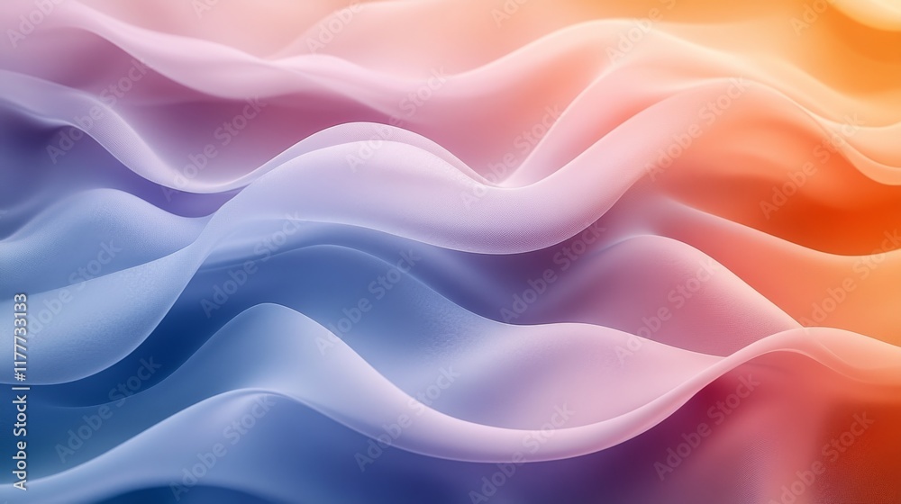 Abstract Colorful Wavy Fabric Design Abstract Colorful Wavy Fabric Design