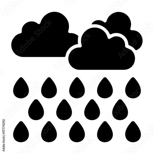 Heavy Rain Vector Icon Design