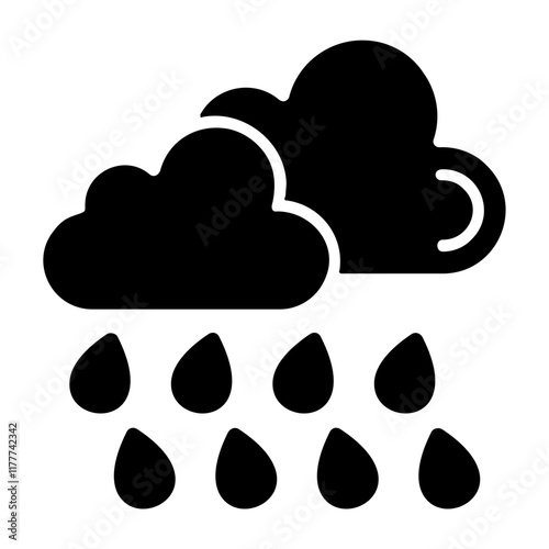 Heavy Drizzle Vector Icon Design