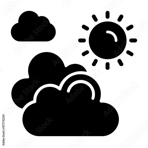Partly Cloudy (Day) Vector Icon Design