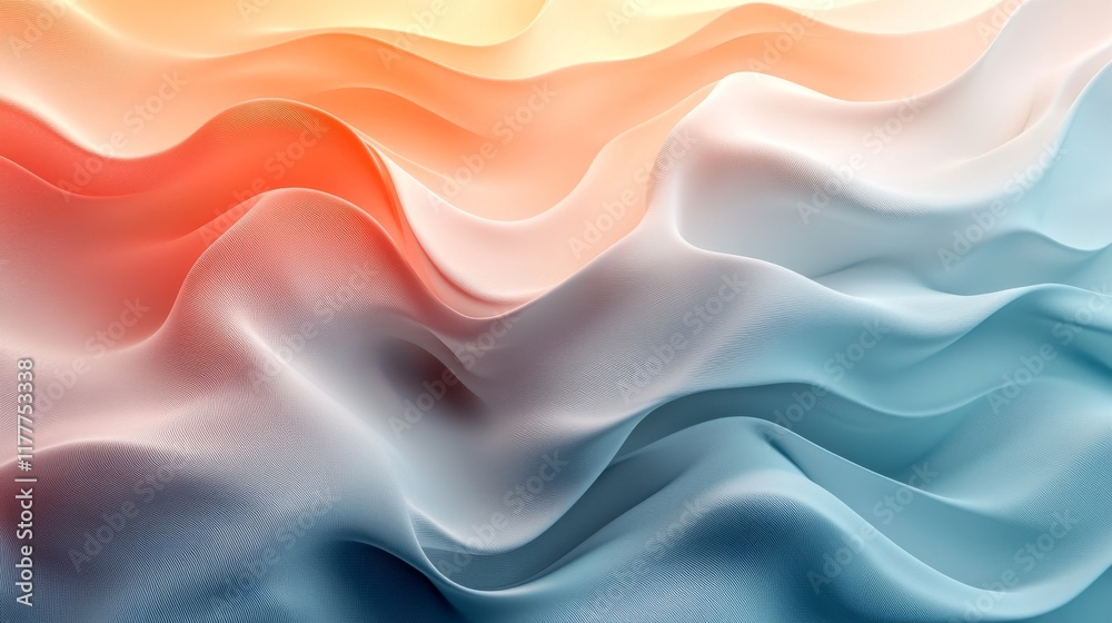 Obraz premium Abstract Colorful Waves Flowing Softly Gradient