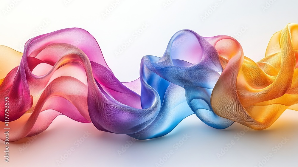 Fototapeta premium Abstract Colorful Waves Flowing Seamlessly