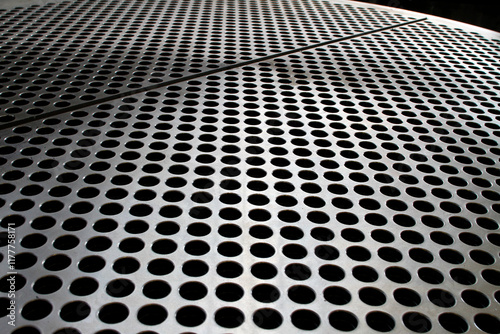 Perforated Metal Surface Close-Up
