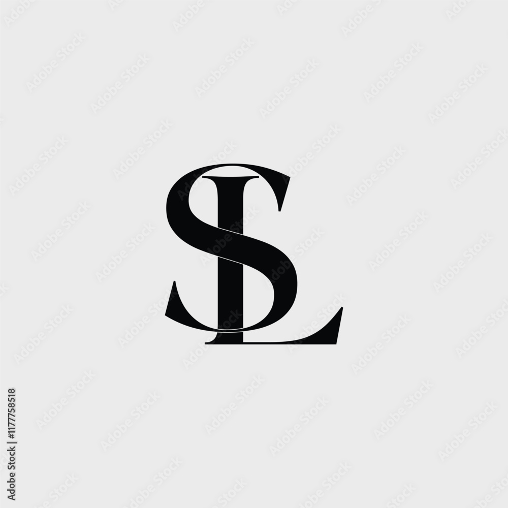 Fototapeta premium Initial Letter SL Logo Design Outstanding Creative Modern Symbol Sign