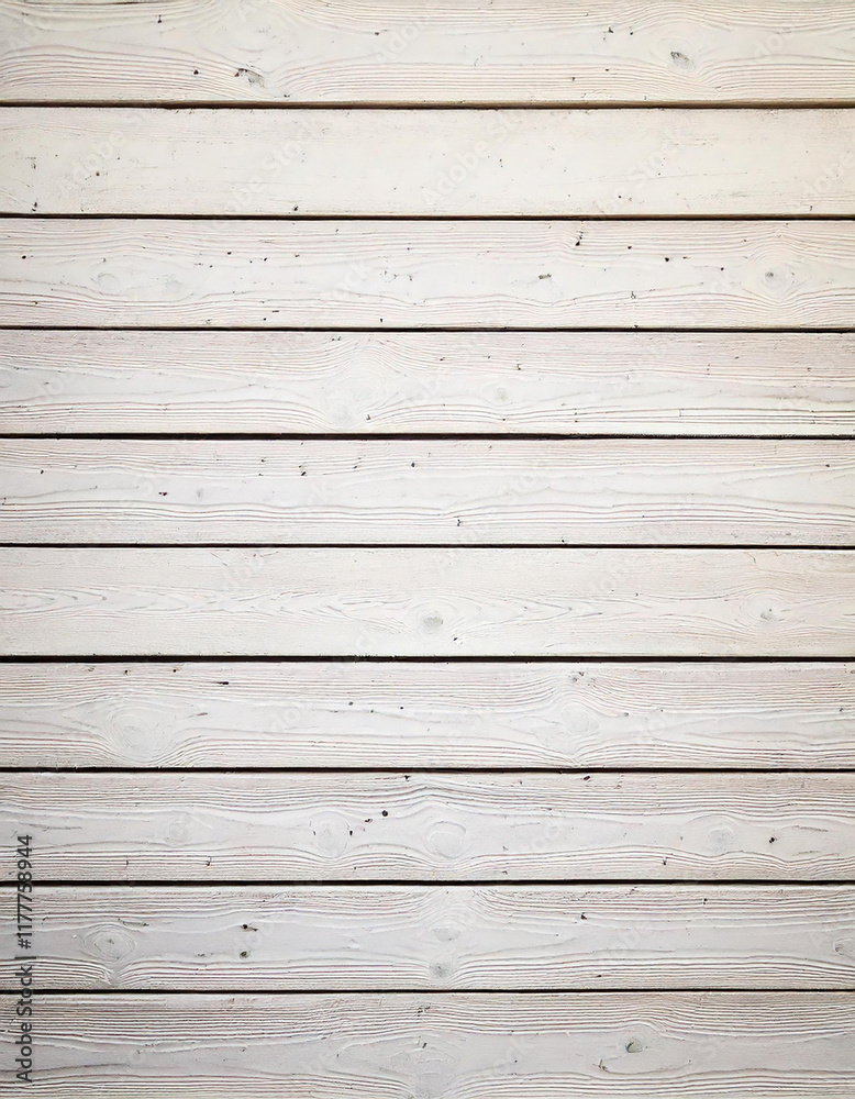 White painted horizontal wooden planks form a textured background. White painted horizontal wooden planks form a textured background.