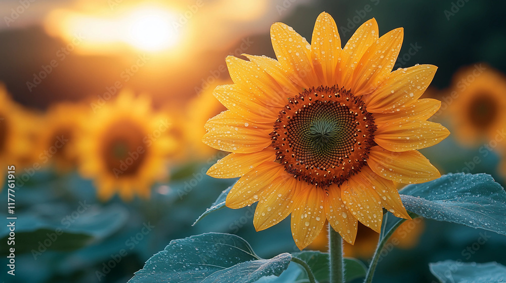 Fototapeta premium sunflower of blue sky