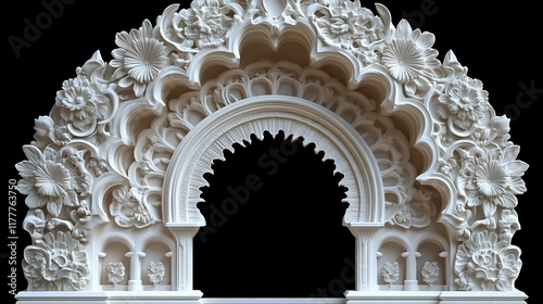 Intricate Floral Archway Architectural Design
