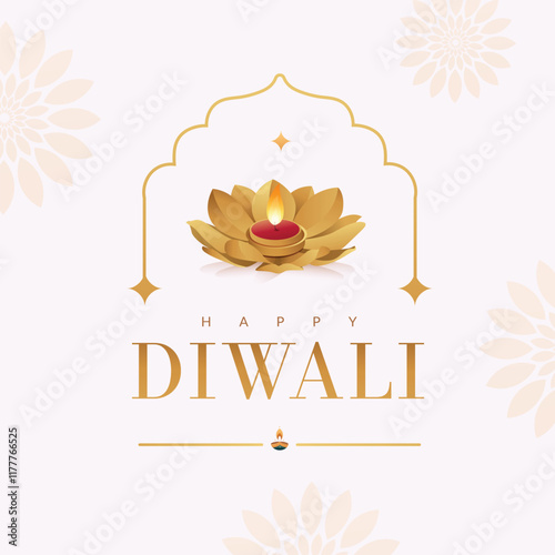 Diwali, festival of Lights, Diwali design elements with Happy Diwali typography