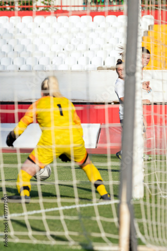 Goalkeeper Defending the Goal photo