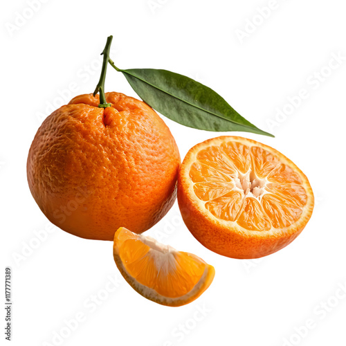 Fresh Mandarin Oranges with Slices, Ready to Enjoy