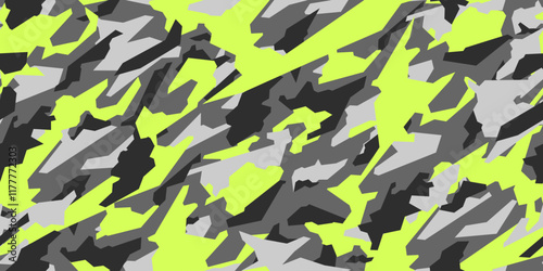 Картината върху платно Acid green camouflage military pattern