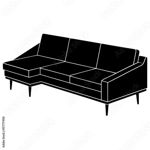 sofa isolated on white background
