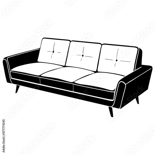  sofa isolated on white background