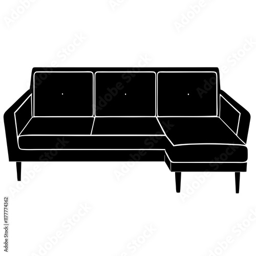  sofa isolated on white background