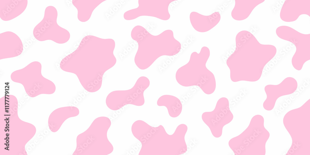 Trendy pink cow pattern for web and clothing design