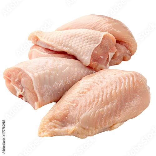 Fresh Chicken Drumsticks and Breast Pieces with Herbs and Spices