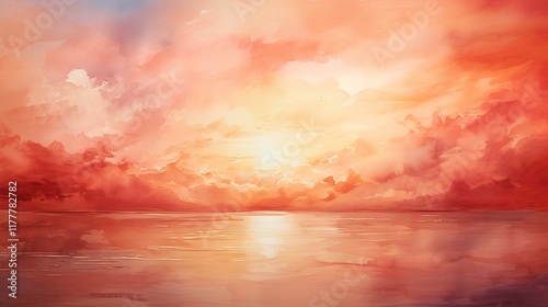 A photo of a still life watercolor painting