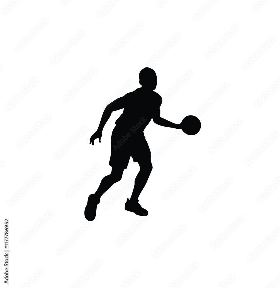 A basket ball player vector silhouette A basket ball player vector silhouette