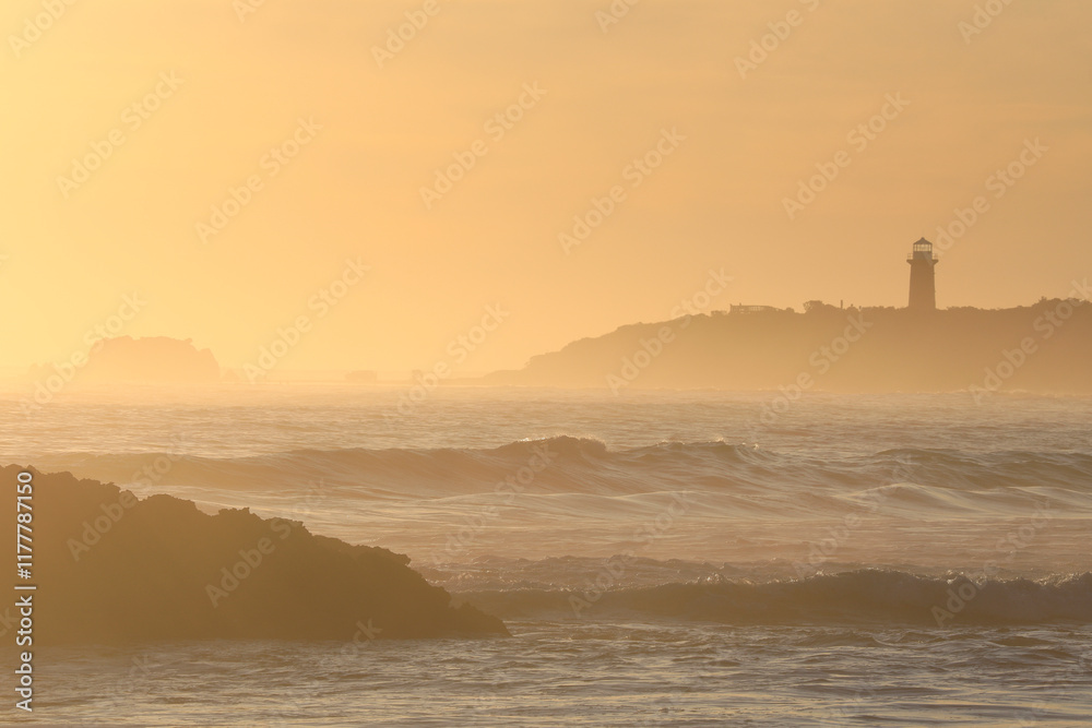 Cape Banks Lighthouse at Lighthouse Bay. Carpenter Rocks. Australia. Cape Banks Lighthouse at Lighthouse Bay. Carpenter Rocks. Australia.