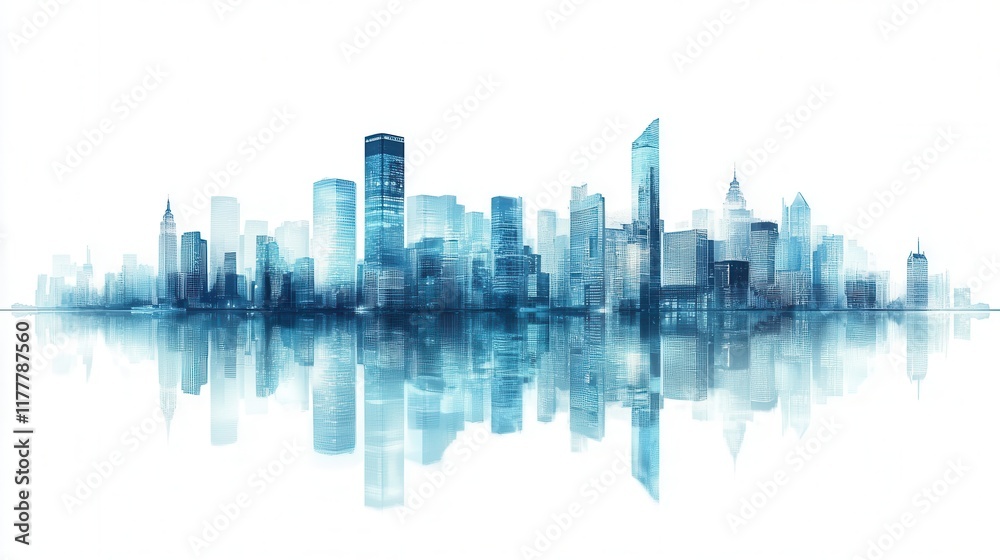 Naklejka premium Exploring innovative urban landscape a futuristic smart city 2050