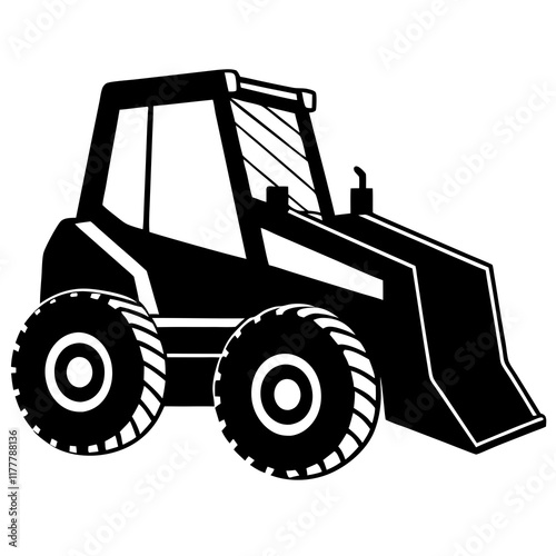 illustration of a skid steer loader