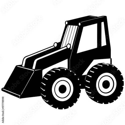 illustration of a skid steer loader