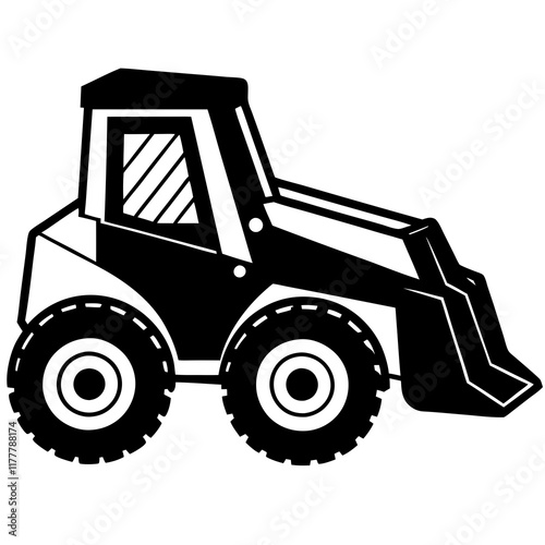 illustration of a skid steer loader