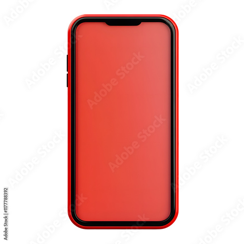 red phone isolated on white