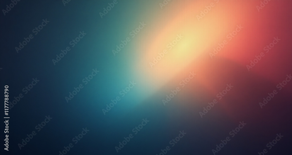 Abstract Gradient Background with Warm Light Flares and Dark Blue Tones
