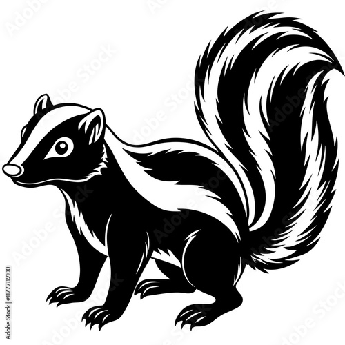 black and white skunk