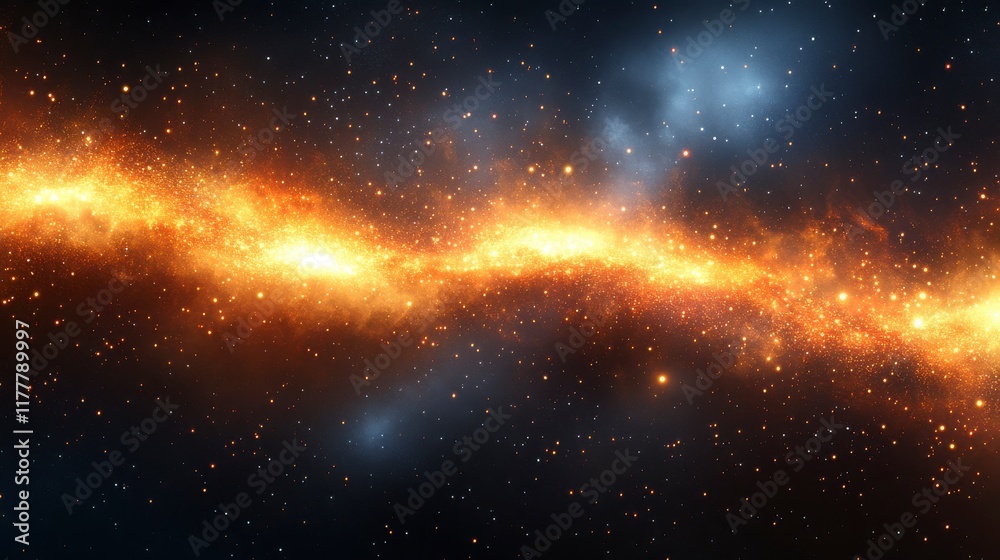 Obraz premium Stunning Cosmic Landscape with Bright Stars and Glowing Nebulae Reflecting the Beauty of Our Universe in Vivid Colors and Intricate Patterns of Light